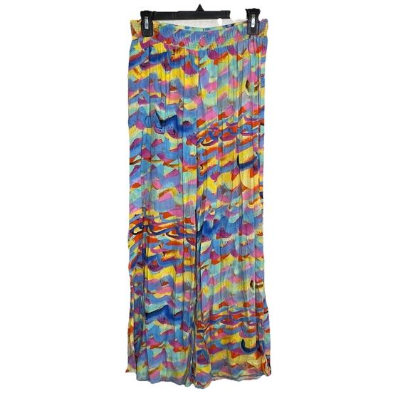 Jams World Gelato Pants Medium Wide Leg Festival Lounge Boho Resort Tropical J24 - Picture 1 of 5